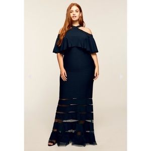 Navy Tadashi Shoji Gown Never worn, tags on!